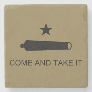 Komm und nimm es! Texas Staat Schlachtflagge Steinuntersetzer
