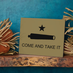 Komm und Nimm es! Texas Staats-Schlachtschneisefla Fotoplatte