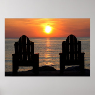 Komm und sieh dir den Sonnenuntergang an Poster