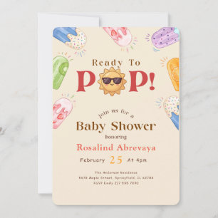 Komm vorbei Sommer Lutscher Baby Shower Einladung