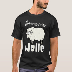 Komm, war Wolle Niedliche Schafwolle Tube Nähen Cr T-Shirt