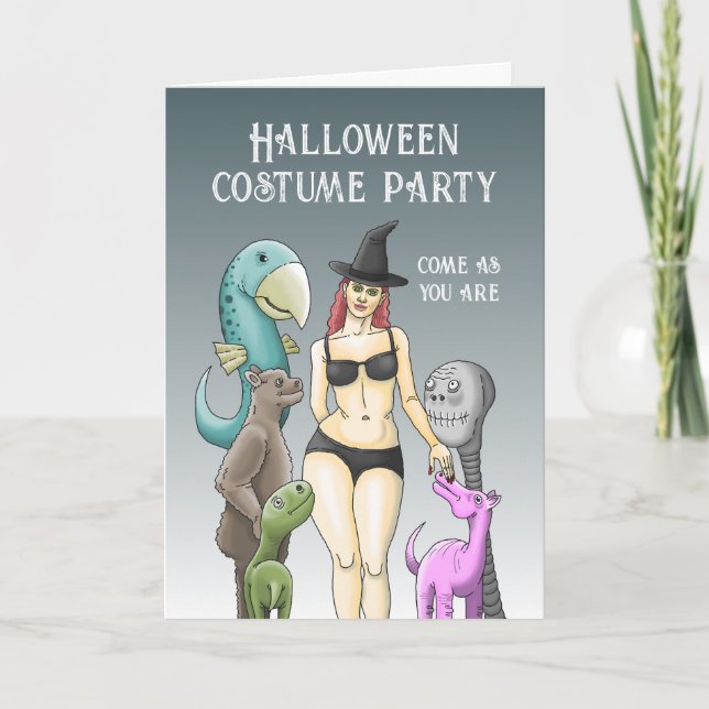 Komm, wie du Halloween-Party bist Einladung (Vorderseite)