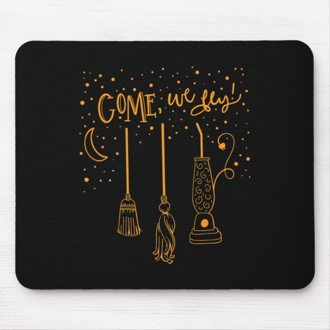 Komm, wir fliegen Fly Fly Happy Halloween Witch Ho Mousepad (Vorne)