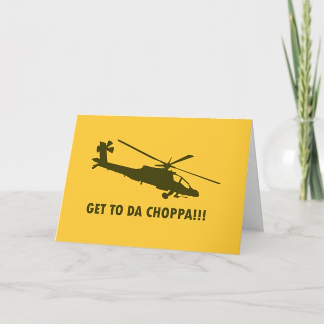 Komm zu Da Choppa!!! Feiertagskarte (Vorderseite)