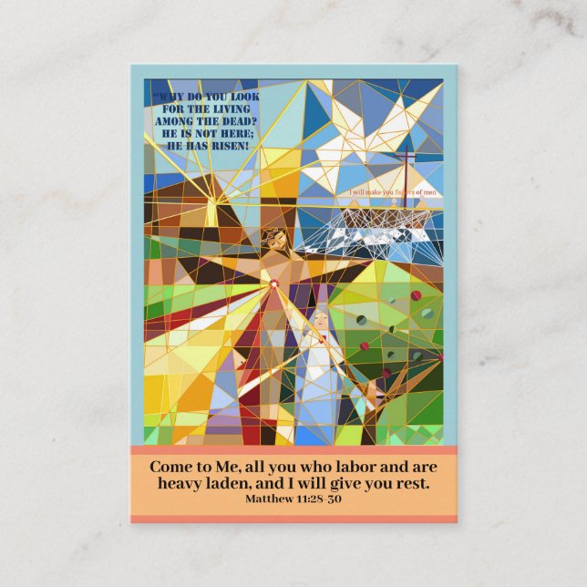 Komm zu Jesus-Gebetskarte Visitenkarte (Vorderseite)