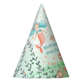 Komm zu meinem Geburtstagsschwimmbecken der Meerju Partyhütchen