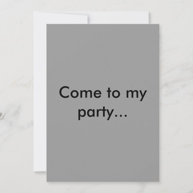 Komm zu meinem Party...oder DIE. Einladung (Vorderseite)