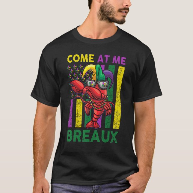 Komm zu mir Breaux Crawfish Mardi Gras Kinder Klei T-Shirt (Vorderseite)