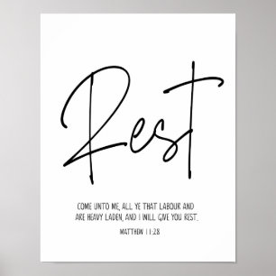 Komm zu mir, Matthew 11:28, Kunst der Schrift Wall Poster