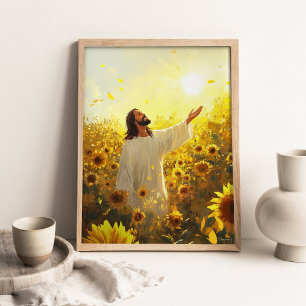 Komm zu seinem Licht _ Sonnenblumen Poster Bibelve