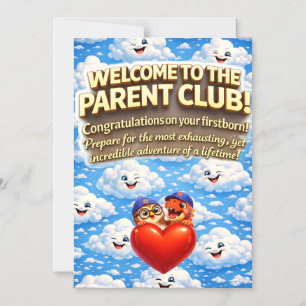 Komm zum Elternclub Herzlichen Glückwunsch zum ers Magneteinladung