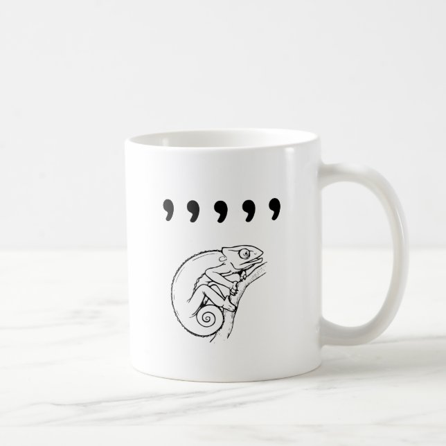 Komma-Chamäleon Tasse (Rechts)