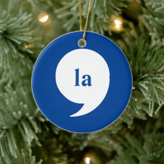 Komma-la/Kamala Harris für den Präsidenten 2024 Keramik Ornament