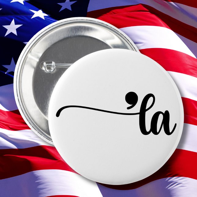 Komma La Kamala Harris Satzzeichen La Election Button (Von Creator hochgeladen)