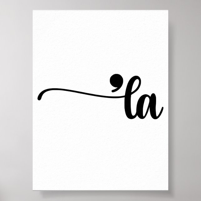 Komma La Kamala Harris Satzzeichen La Election Poster (Vorne)