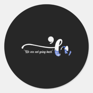 Komma La Kamala Harris Satzzeichen Wir gehen nicht Runder Aufkleber