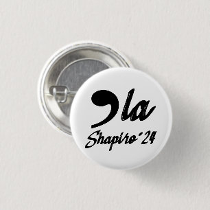 Komma-La Kamala Harris Shapiro 2024 Kalligrafie Button