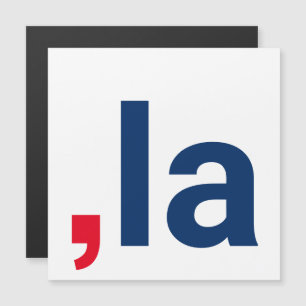 Komma La kamala lustige Aussprache patriotisch Magnetkarte