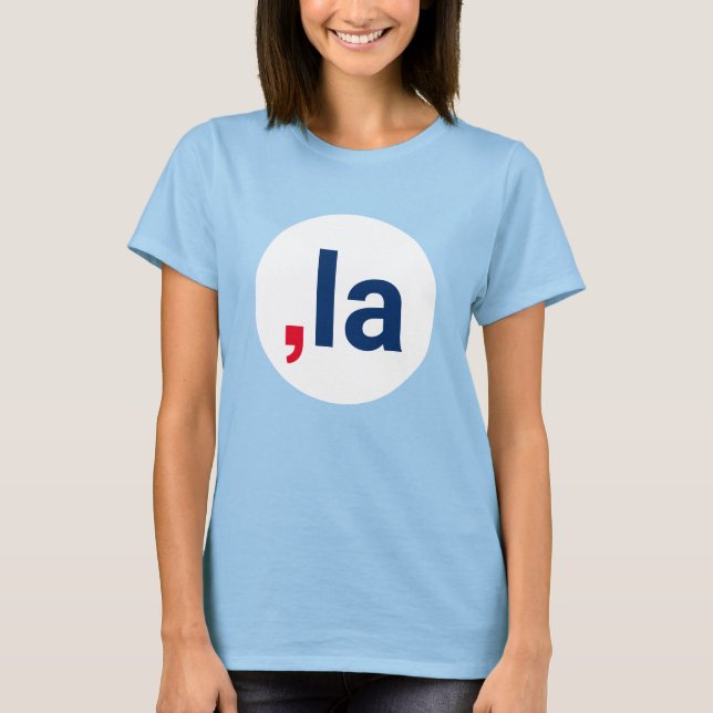 Komma La kamala lustige Aussprache weißen Punkt T-Shirt (Vorderseite)