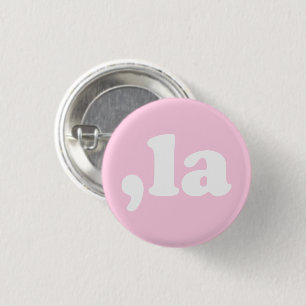 Komma La kamala typografisch modern hellrosa Button