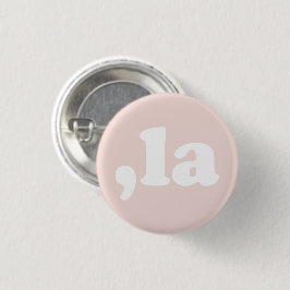 Komma La kamala typografisch modern rot Rosa Button