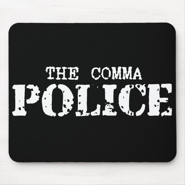 Komma-Polizei Mousepad (Vorne)