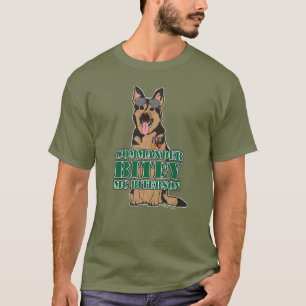 Kommandant Bitey McBiterson - German Shepherd T-Shirt