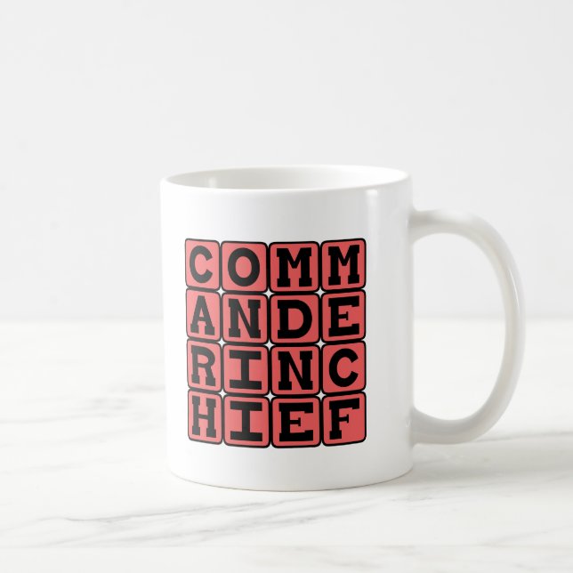 Kommandant - herein - Leiter, Präsident Tasse (Rechts)