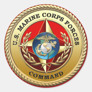 Kommando der US-Marine Corps Forces (MARFORCOM) [3 Runder Aufkleber