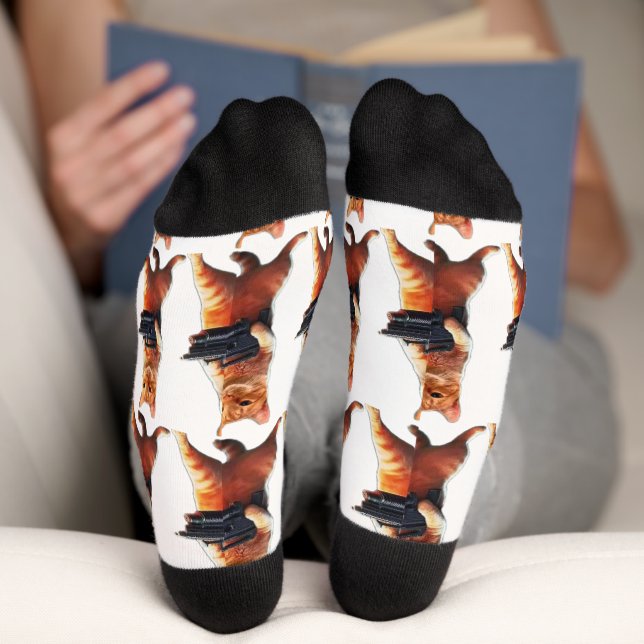 Kommando Orange Cat Socken (Unterseite)