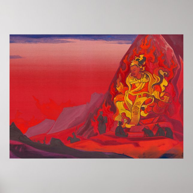 Kommando von Rigden Djapo durch Nicholas Roerich Poster (Vorne)