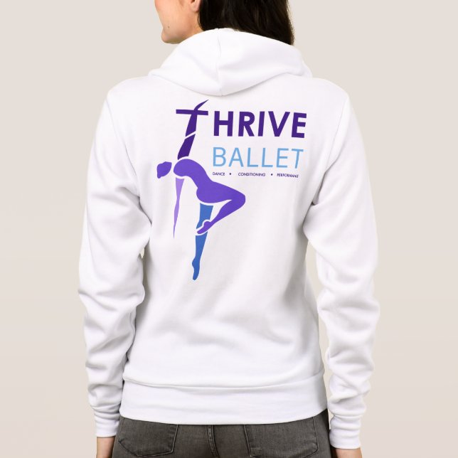 Kommen Ballett Reißverschluss zumachen oben Hoodie (Rückseite)