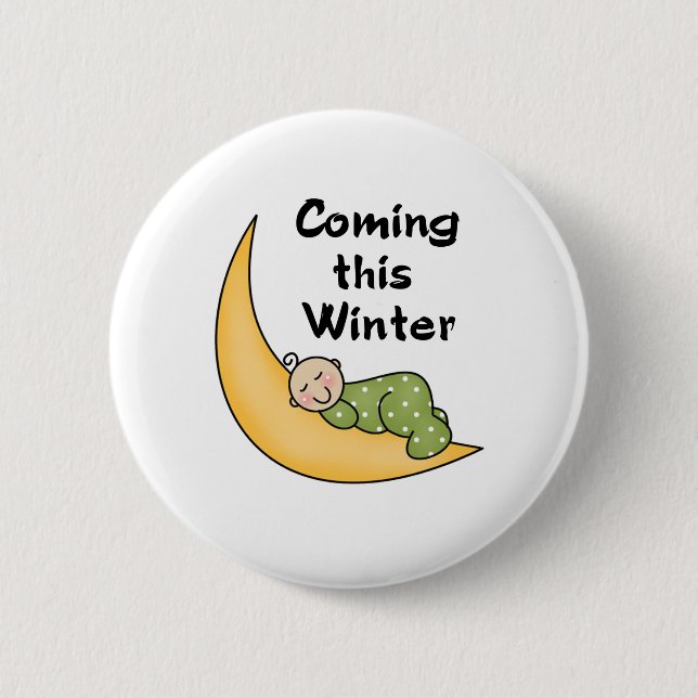 Kommen dieser Winter Button (Vorderseite)