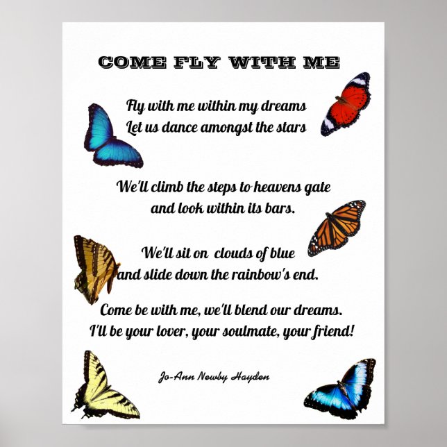 KOMMEN MIT MIR POEM FLIEGEN POSTER (Vorne)