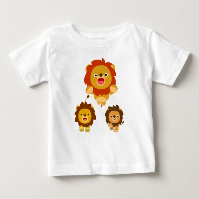 "Kommen Sie!" Drei Niedliche Cartoon Lions Baby T  Baby T-shirt (Vorderseite)