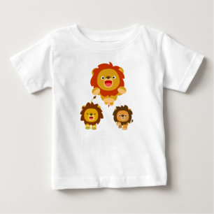 "Kommen Sie!" Drei Niedliche Cartoon Lions Baby T  T-shirt