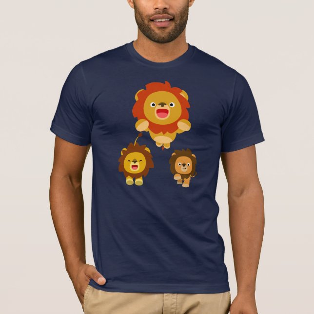 "Kommen Sie!" Drei Niedliche Cartoon Lions T - Shi T-Shirt (Vorderseite)