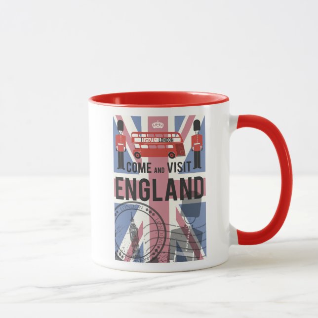 Kommen Sie England besichtigen Tasse (Rechts)