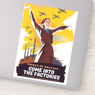 Kommen Sie in die Fabriken Aufkleber