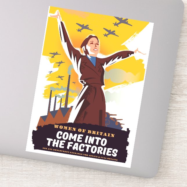 Kommen Sie in die Fabriken Aufkleber (Detail)