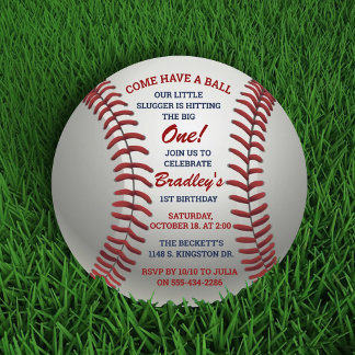 Kommen Sie jeden Geburtstag zu Baseball Einladung