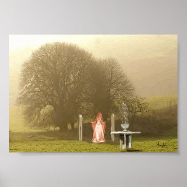 Kommen Sie mit der Göttin in den Bäumen Poster (Vorne)