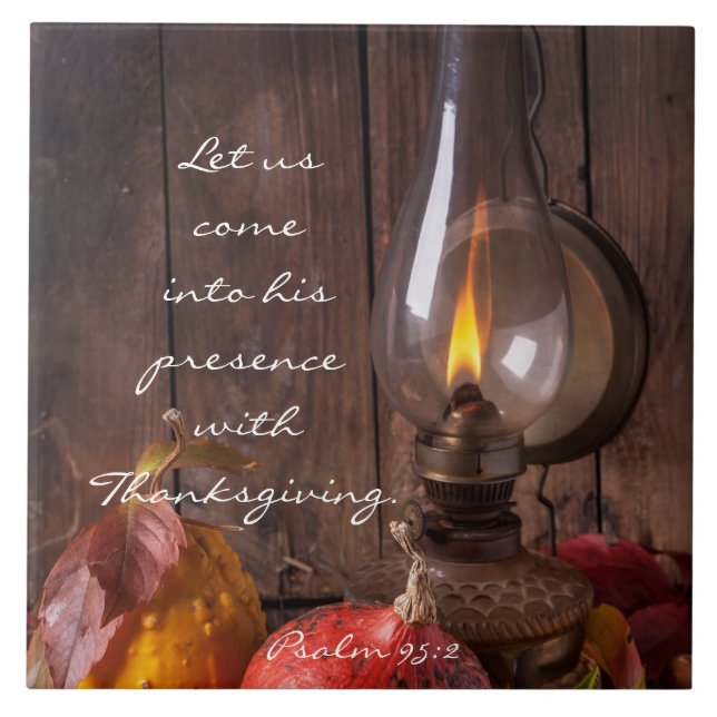 Kommen Sie mit Erntedank in seine Gegenwart, Psalm Fliese (Vorderseite)