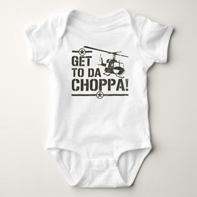 Kommen Sie nach DA Vintager Choppa Baby Strampler (Vorderseite)
