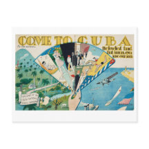 Kommen Sie nach Kuba, eine Vintage Postkarte