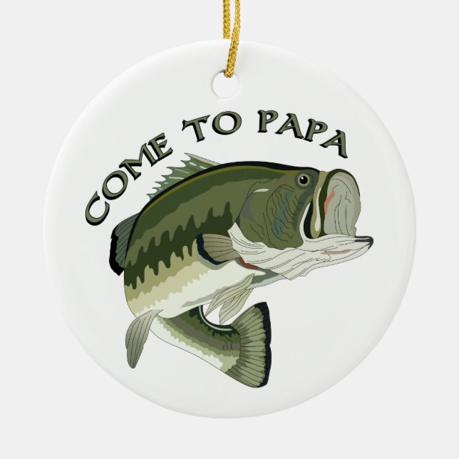 Kommen Sie nach Papa Keramik Ornament (Vorne)