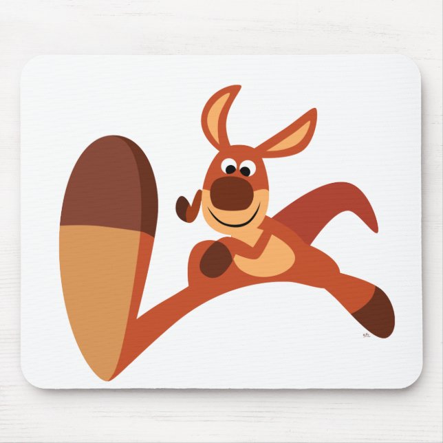 "Kommen Sie!" Niedlicher Cartoon Kangaroo Mousepad (Vorne)