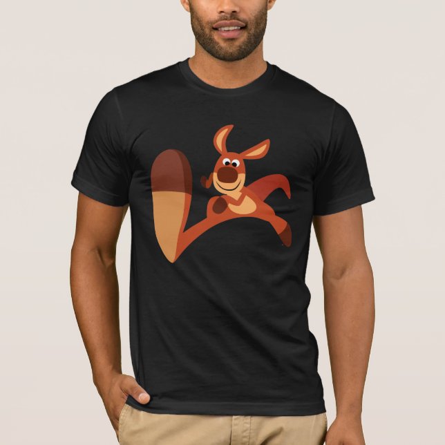 "Kommen Sie!" Niedlicher Cartoon Kangaroo T-Shirt (Vorderseite)