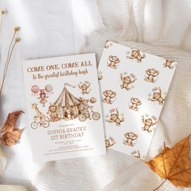 Kommen Sie und kommen Sie zum Karneval Party Circu Einladung (Von Creator hochgeladen)