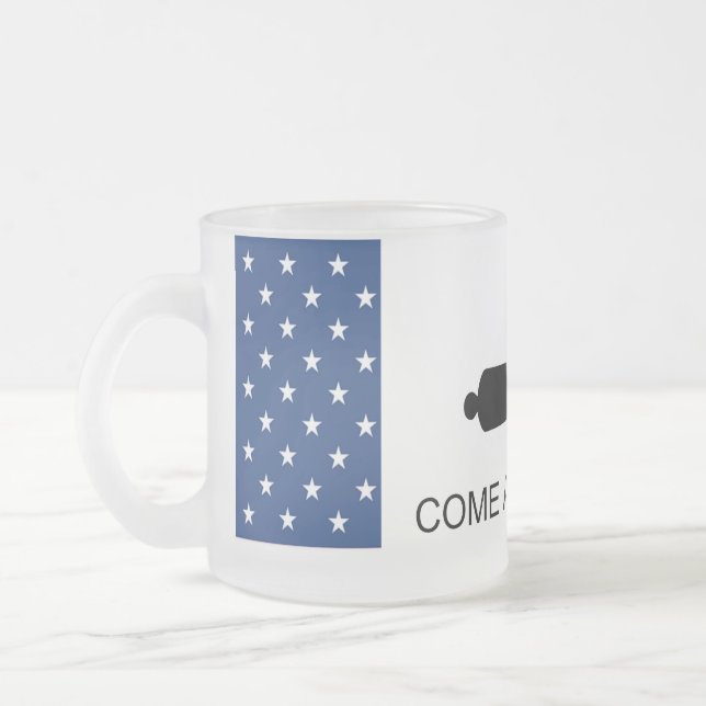 Kommen Sie und nehmen Sie es Mattierte Bier-Tasse Mattglastasse (Links)